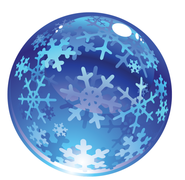Transparent Snow Snowflake Winter Blue Christmas Ornament for Christmas