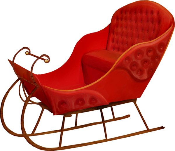 Transparent Santa Claus Sled Ded Moroz Furniture Chair for Christmas