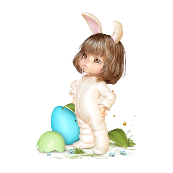 Transparent Easter Bunny Easter Christmas Ear Figurine for Easter