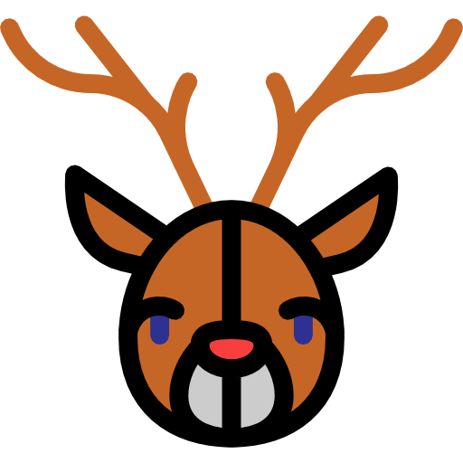 Transparent Deer Drawing Black And White Snout for Christmas