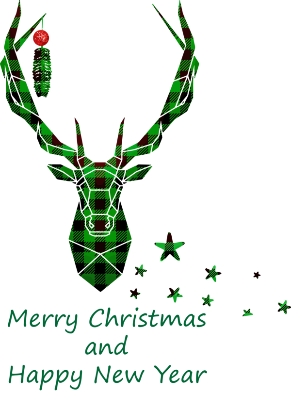 Transparent Christmas Green Deer for Reindeer for Christmas