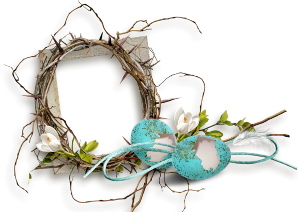 Transparent Easter Easter Egg Child Twig Decor for Easter