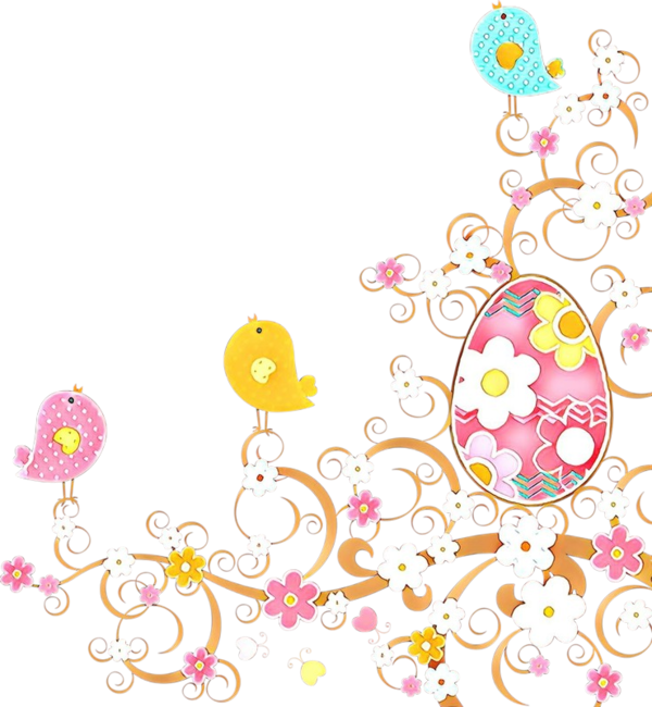 Transparent Easter Christmas Day Petal Visual Arts Sticker for Easter