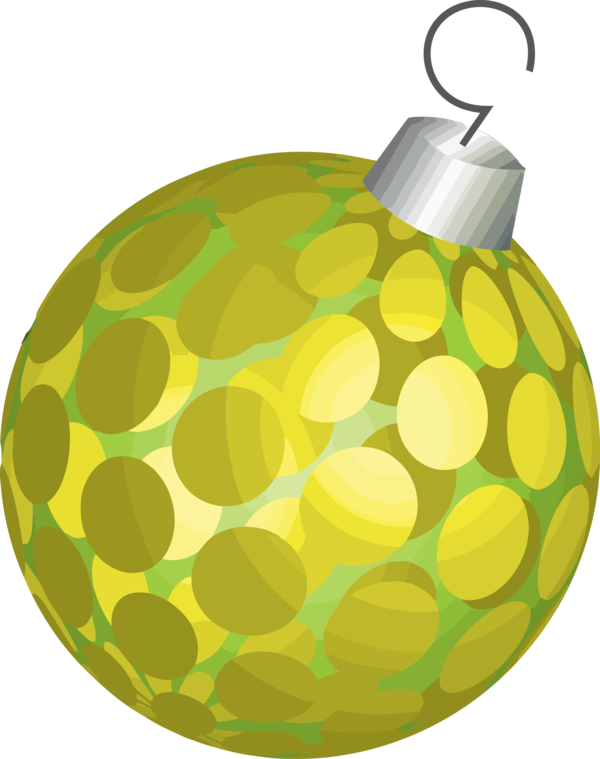 Transparent Christmas Green Yellow Pattern for Christmas Bulbs for Christmas
