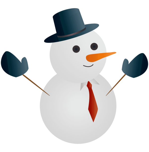 Transparent Snowman Hat Christmas Day for Christmas