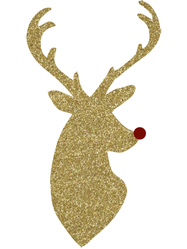 Transparent Deer Reindeer Silhouette for Christmas