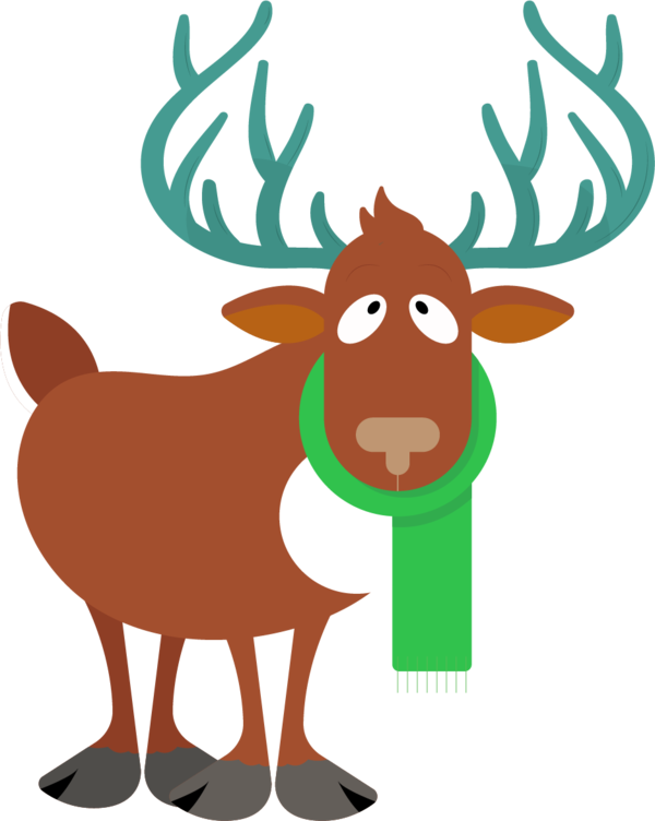 Transparent Reindeer Christmas Day Cartoon Deer for Christmas