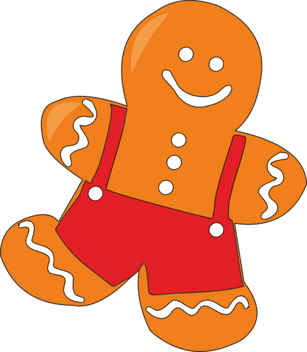 Transparent Christmas Orange Cartoon Gingerbread for Gingerbread for Christmas