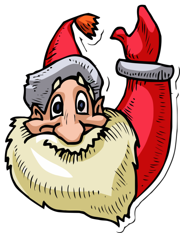 Transparent Christmas Cartoon Santa claus Pleased for Santa for Christmas