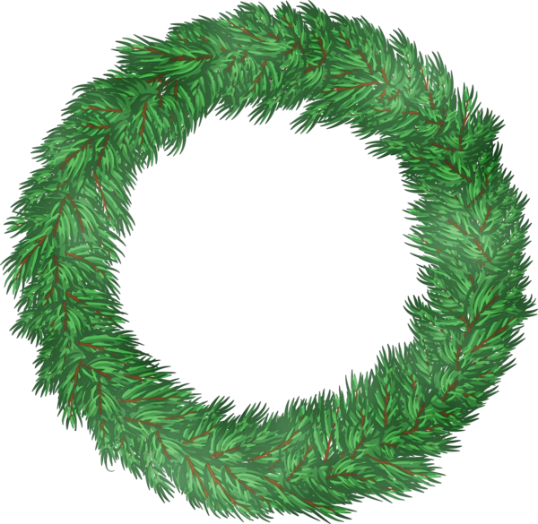 Transparent Wreath Christmas Day Laurel Wreath Oregon Pine Green for Christmas