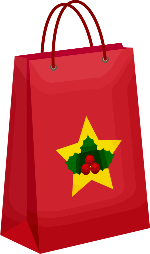 Transparent Christmas Red Green Shopping bag for Christmas Gift for Christmas