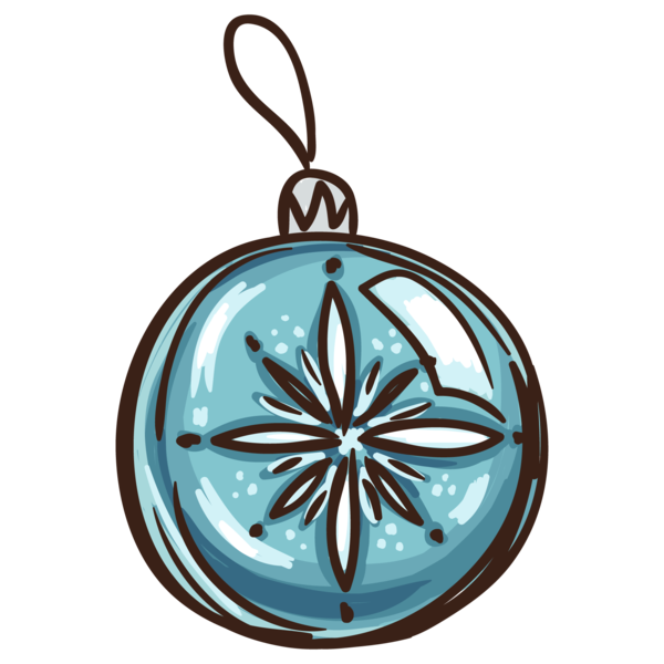 Transparent Crystal Ball Cartoon Ball Aqua Turquoise for Christmas