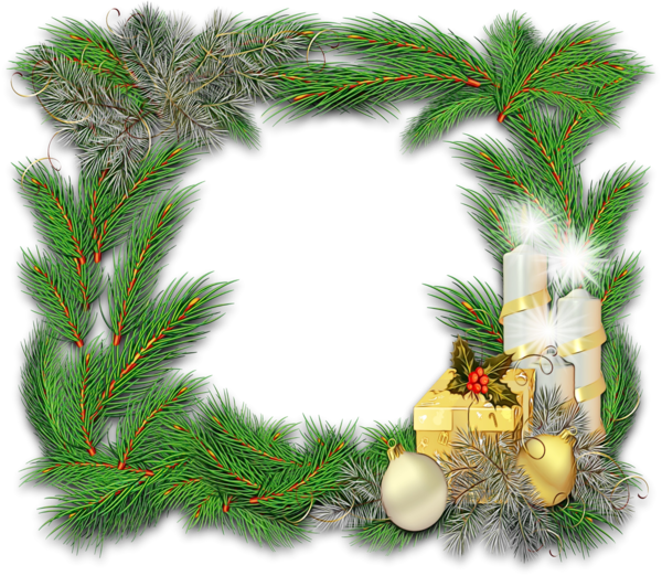 Transparent Christmas Ornament Spruce Wreath White Pine Oregon Pine for Christmas
