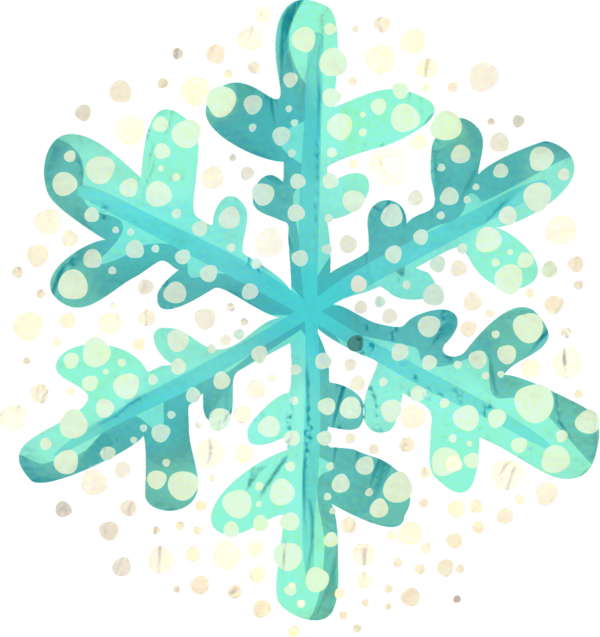Transparent Snowflake Holiday Christmas Day Green Turquoise for Christmas