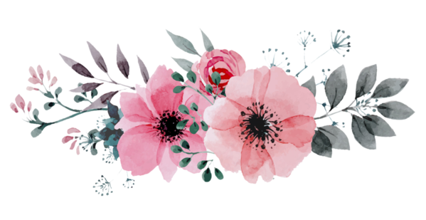 Transparent Wedding Invitation Flower Floral Design Pink for Valentines Day