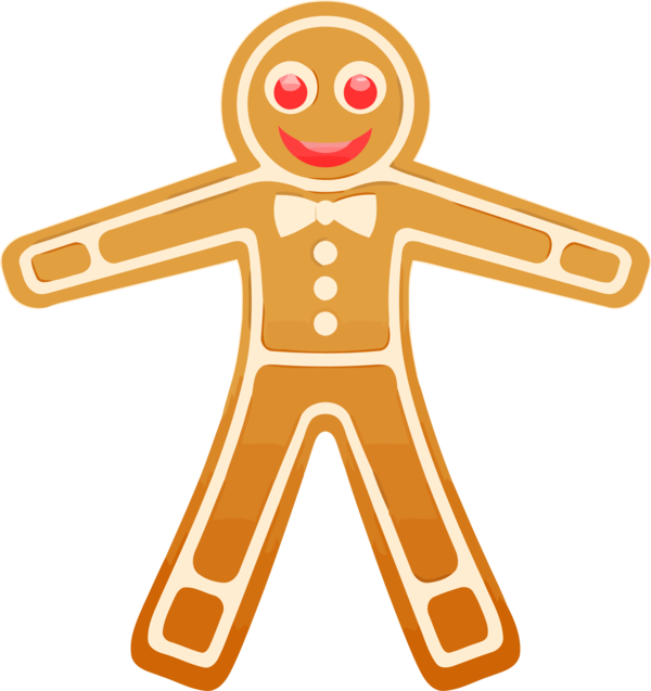 Transparent Christmas Sticker for Gingerbread for Christmas