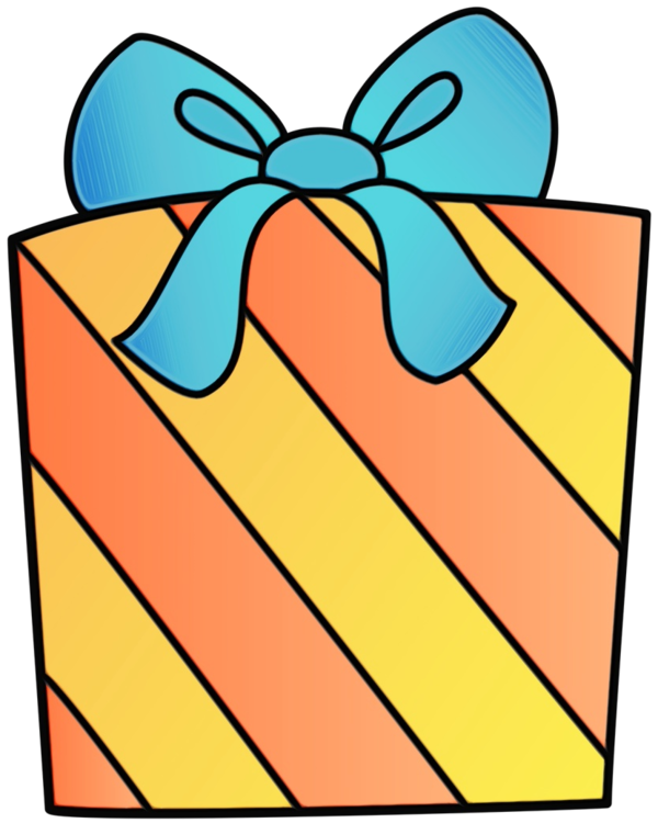 Transparent Gift Birthday Christmas Gift Orange Yellow for Christmas