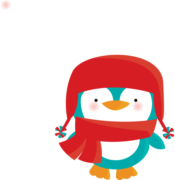 Transparent Penguin Christmas Day Santa Claus Cartoon Flightless Bird for Christmas