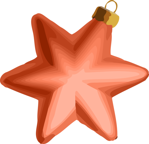 Transparent Christmas Orange Star Symbol for Christmas Star for Christmas