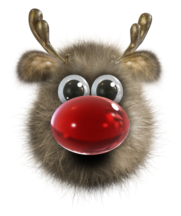 Transparent Drawing Reindeer Deer Nose for Christmas