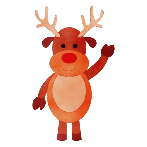Transparent Rudolph Reindeer Santa Claus Deer for Christmas