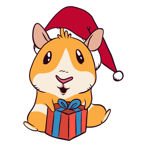 Transparent Guinea Pig Animation Cartoon Hamster for Christmas