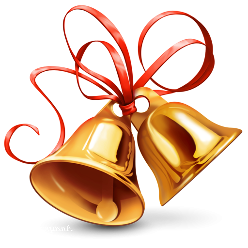 Transparent Santa Claus Christmas Day Emoticon Bell Handbell for Christmas