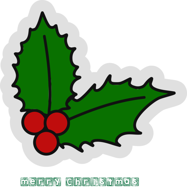 Transparent Christmas Leaf Holly Plant for Holly for Christmas