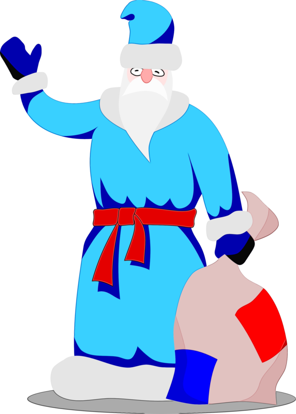 Transparent Ded Moroz Grandparent Christmas Day Santa Claus for Christmas