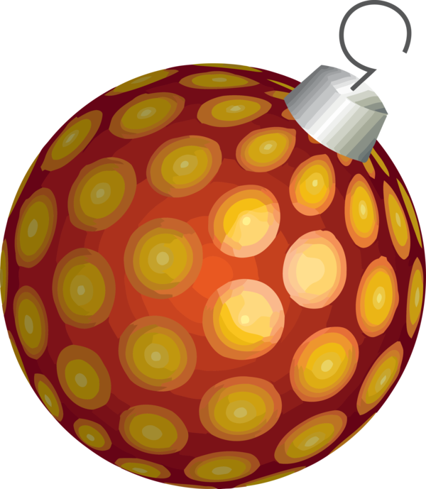 Transparent Christmas Orange Yellow Holiday ornament for Christmas Bulbs for Christmas