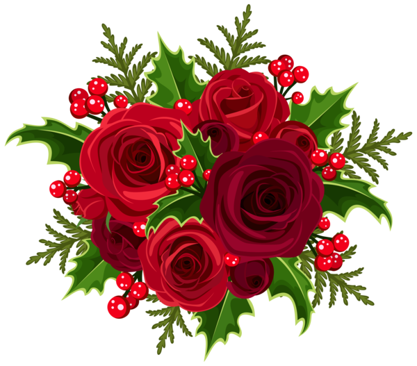 Transparent Christmas Flower Bouquet Rose Petal Plant for Valentines Day