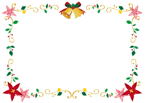 Transparent Borders And Frames Cartoon Text Leaf for Christmas