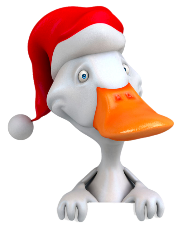 Transparent Duck Christmas Cartoon Flightless Bird Water Bird for Christmas