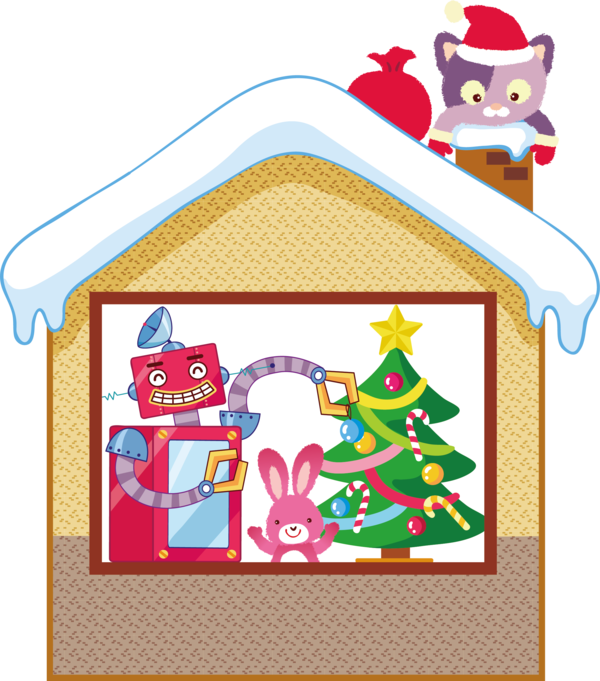 Transparent Christmas Cottage Hut Picture Frame Toy for Christmas