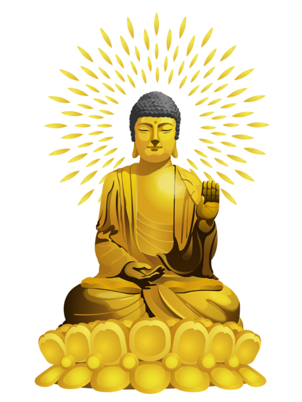 Transparent Gautama Buddha Golden Buddha Journey To The West Meditation Temple for Bodhi Day