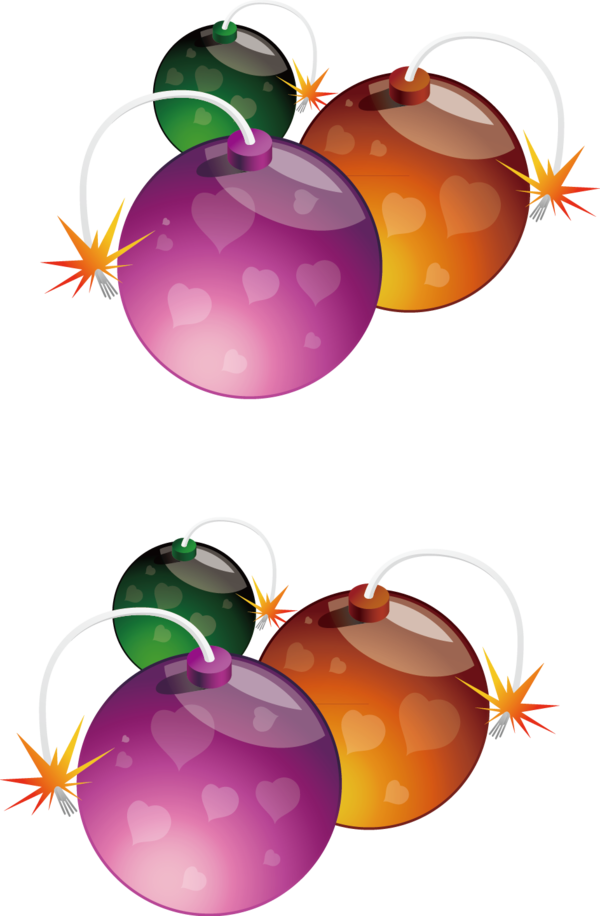 Transparent Bomb Cartoon Explosion Christmas Ornament Sphere for Christmas