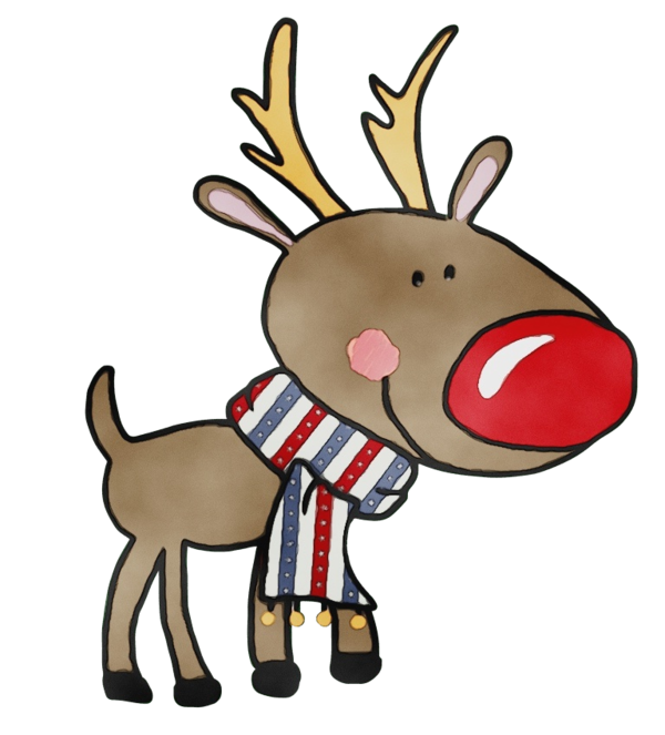 Transparent Reindeer Christmas Ornament Antler Cartoon for Christmas