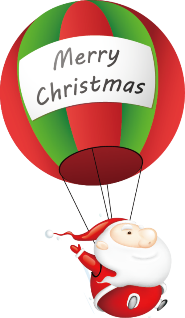 Transparent Santa Claus Flight Hot Air Balloon Balloon for Christmas