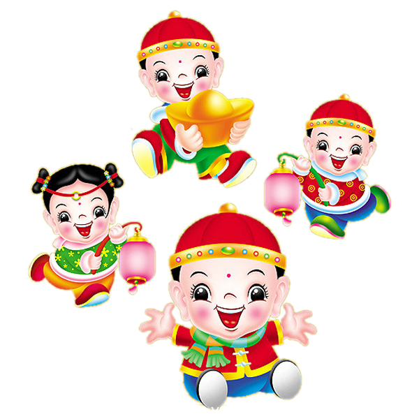 Transparent Chinese New Year Fuwa Cartoon Toy Christmas Ornament for New Year