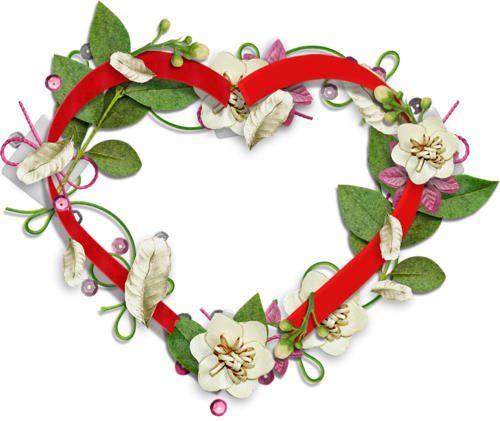 Transparent Flower Heart Wreath Christmas Decoration for Valentines Day