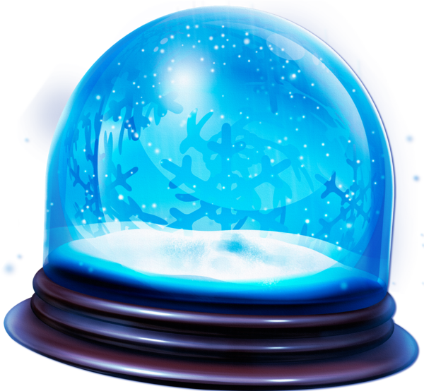 Transparent Crystal Ball Sphere Ball Blue Electric Blue for Christmas
