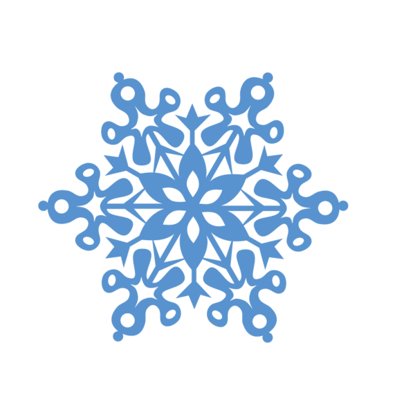 Transparent Snow Snowflake Holiday Blue Text for Christmas