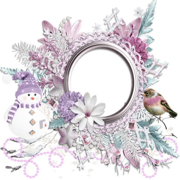 Transparent Computer Cluster Lofter Picture Frames Pink Purple for Christmas
