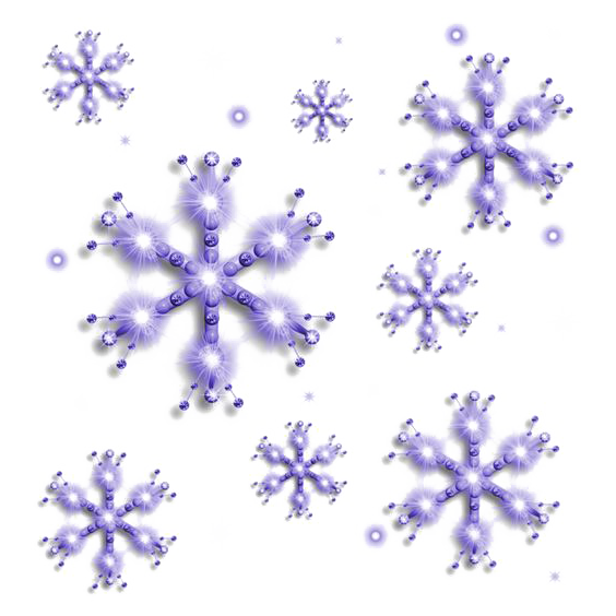 Transparent Snowflake Christmas Snow Blue Flower for Christmas