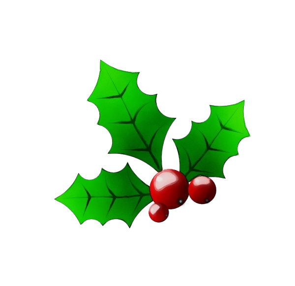 Transparent Christmas Day Holly Dinner Leaf for Christmas
