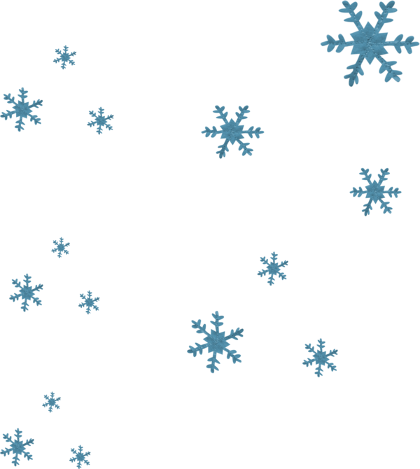 Transparent Snowflake Christmas Snow Blue Material for Christmas