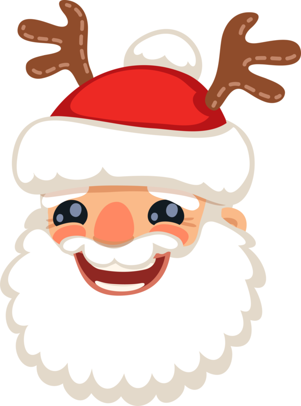 Transparent Santa Claus Reindeer Christmas Facial Expression Nose for Christmas