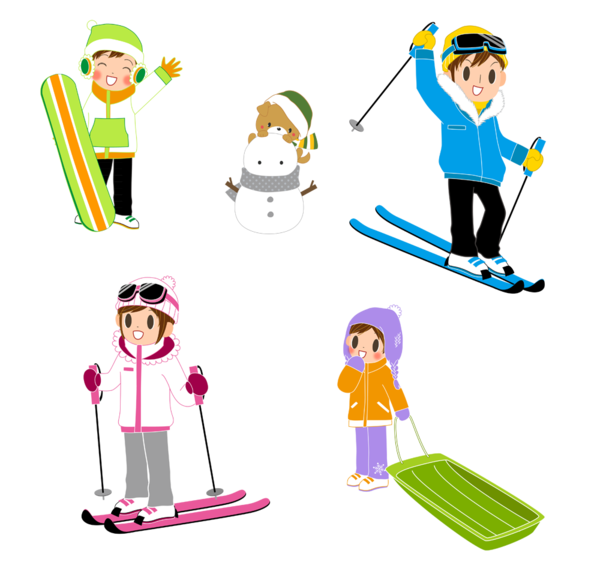 Transparent Skiing Snowboarding Sport Line Technology for Christmas