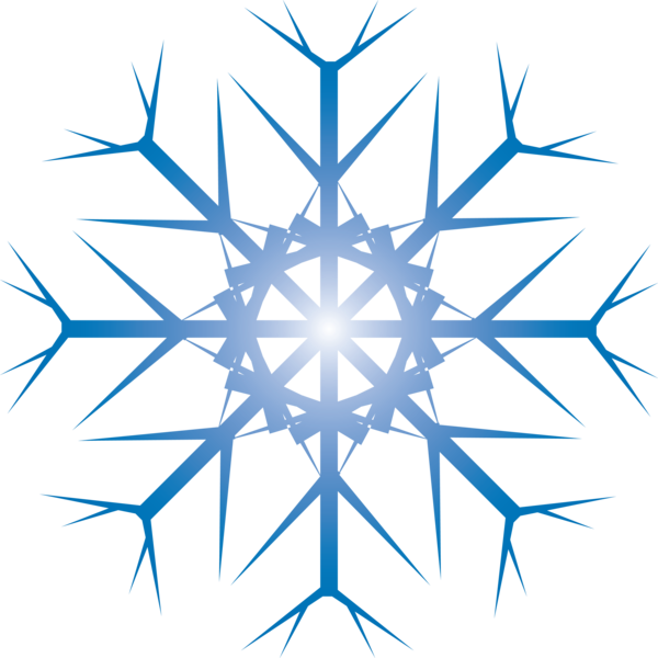 Transparent Snowflake Christmas Snow Blue Line Art for Christmas