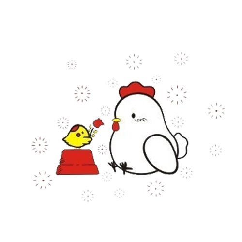 Transparent Chicken Cartoon Poster Snowman Flightless Bird for Christmas